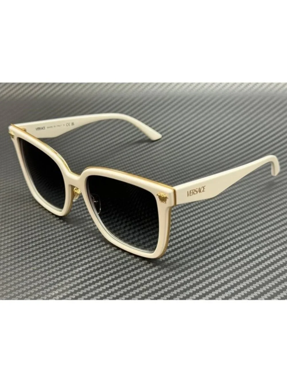 New Versace Women White Sunglasses 58-19-150